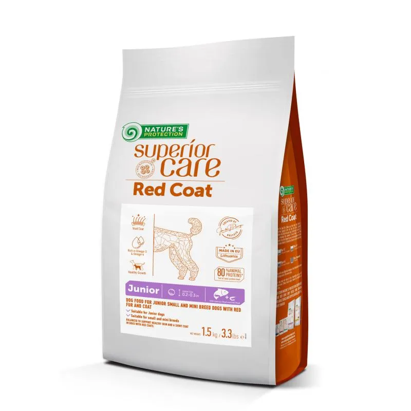 Nature's Protection Superior Care Red Coat Grain-Free Dry Dog Food For Junior Small And Mini Breeds Red Coated Dogs, Salmon