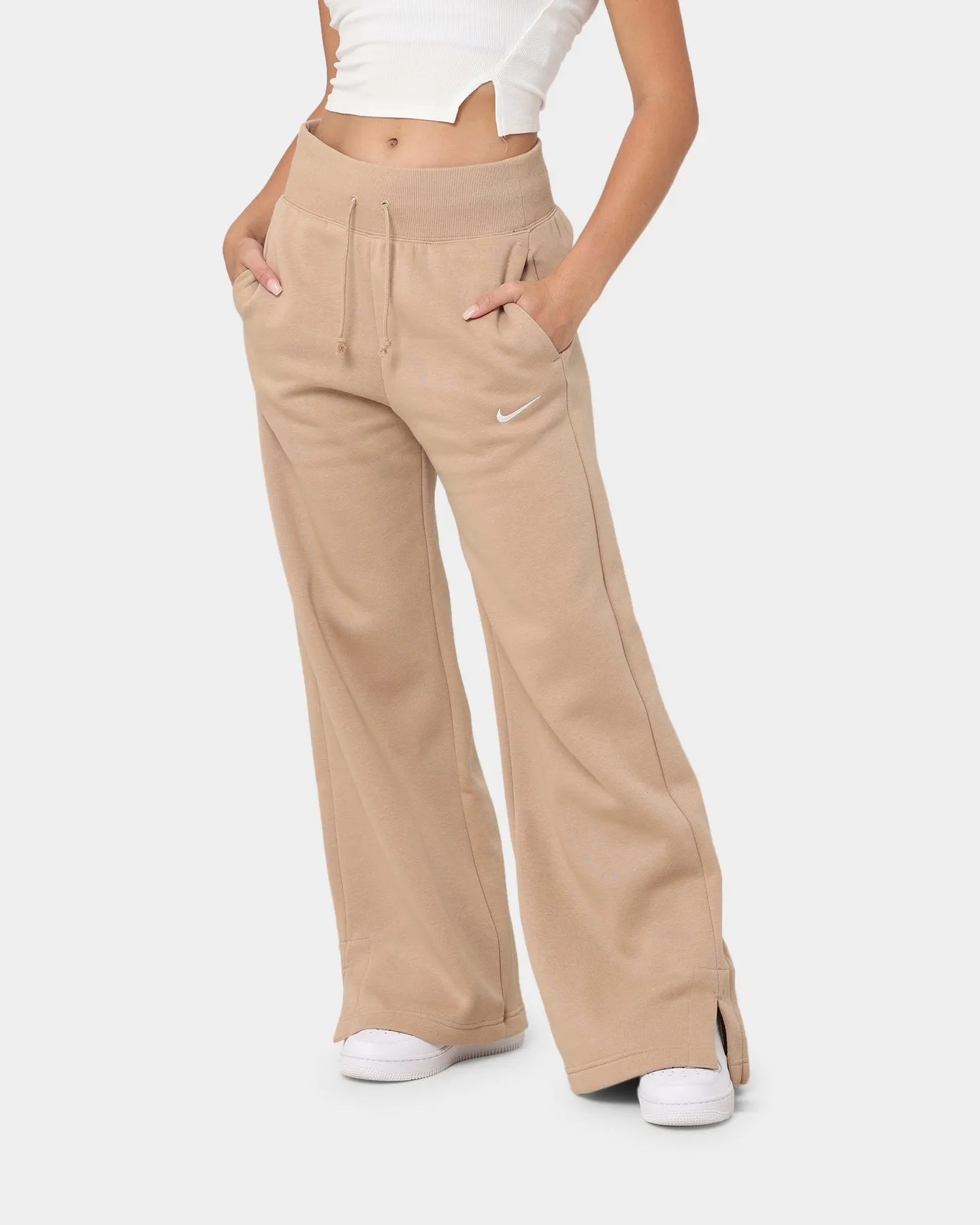 Nike Women's Nike Sportswear Phoenix Fleece High-Waisted Wide-Leg Sweatpants Hemp/Sail