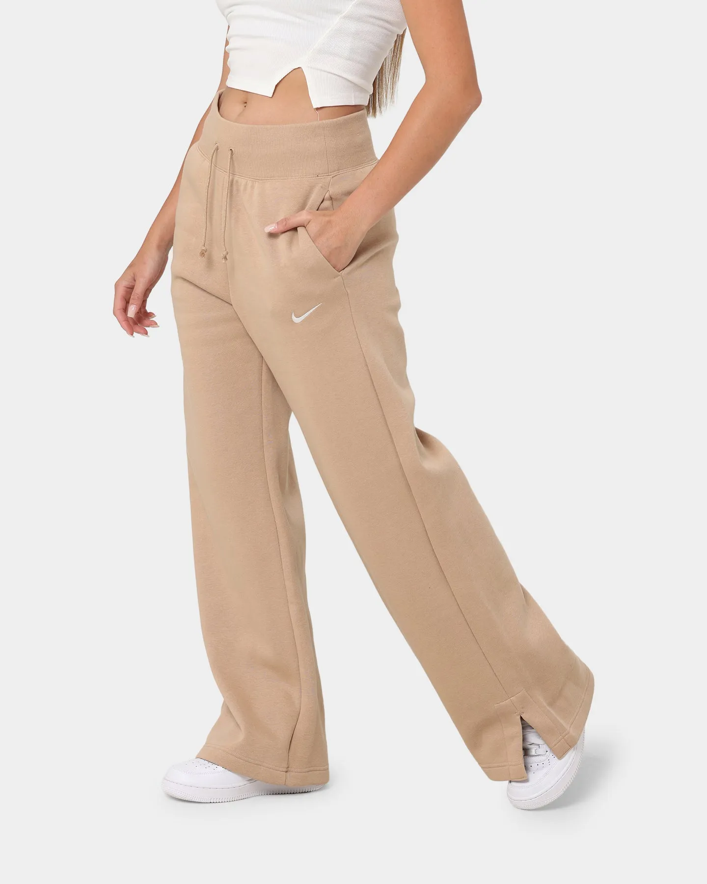 Nike Women's Nike Sportswear Phoenix Fleece High-Waisted Wide-Leg Sweatpants Hemp/Sail