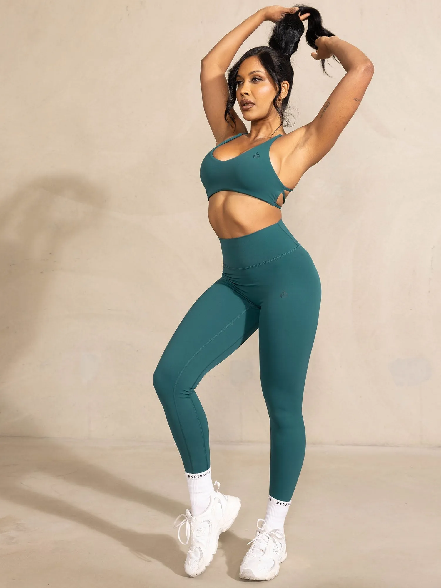 NKD High Waisted Scrunch Leggings - Teal