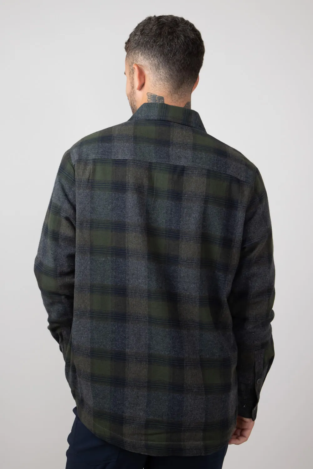 North River Waffle Lined Shirt for Men in Charcoal | NRM8059-CHAR