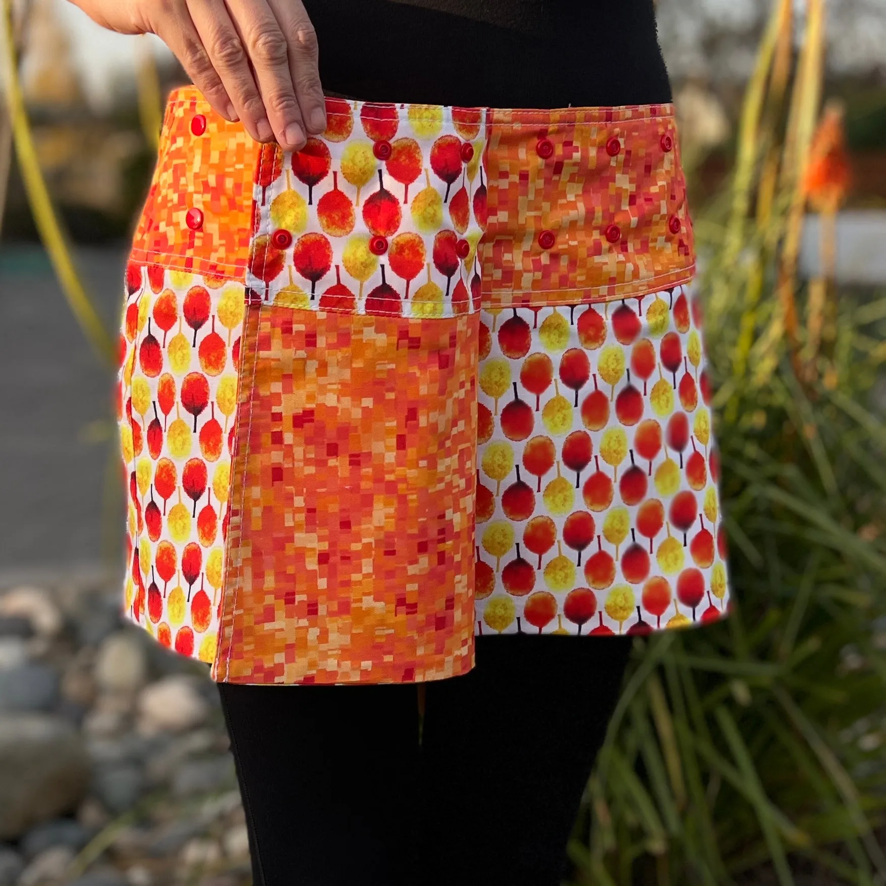 Orange Pickleball Paddle Athletic Skirt