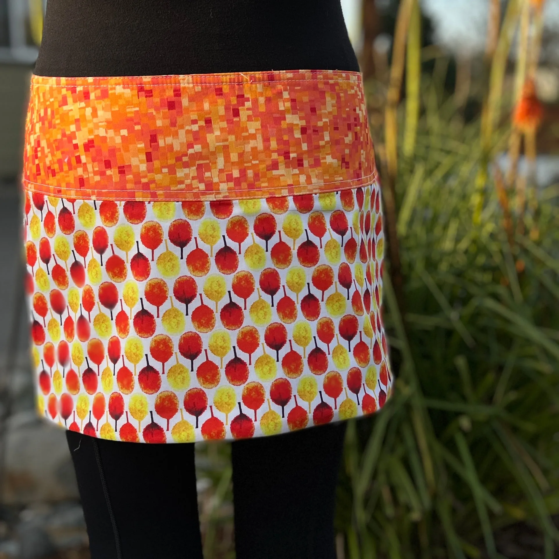 Orange Pickleball Paddle Athletic Skirt