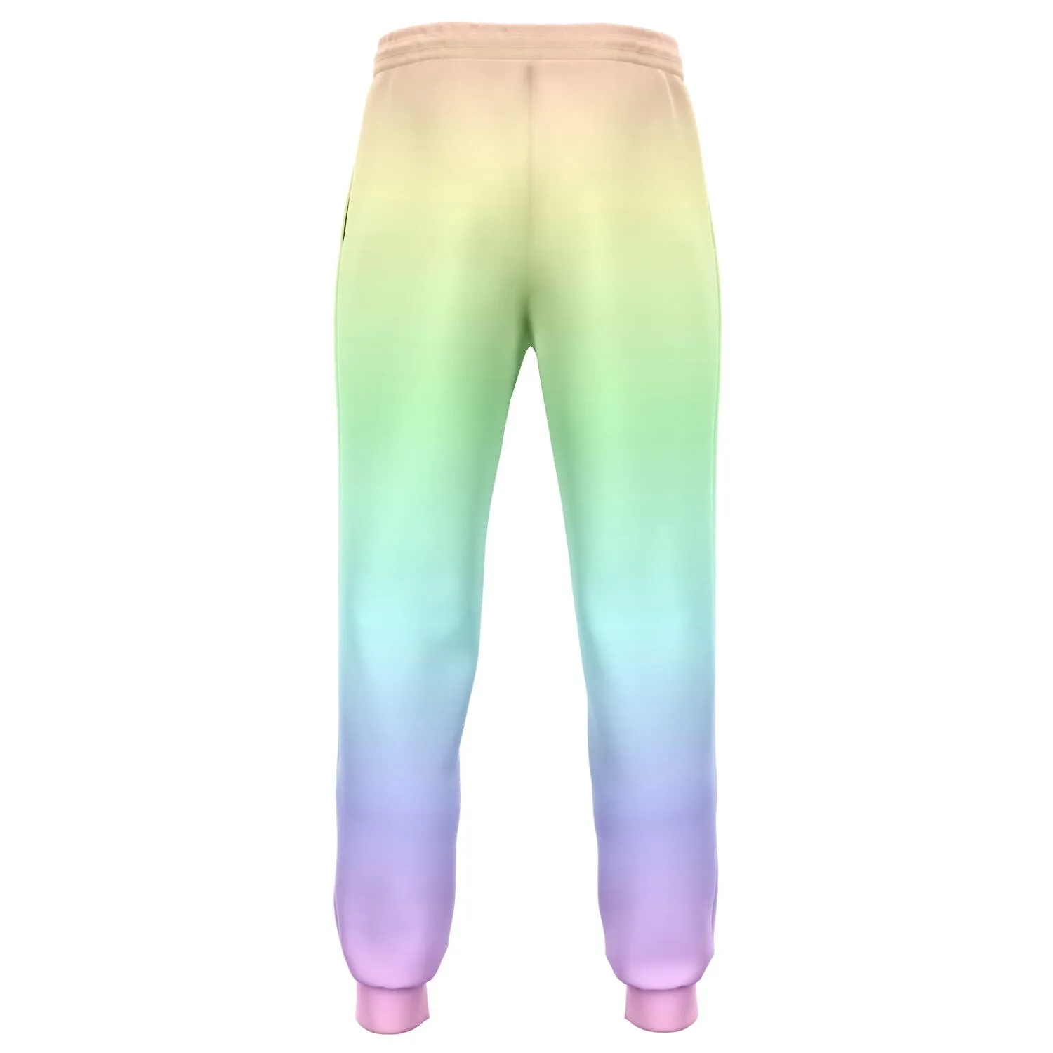 Pastel Rainbow Joggers Sweatpants with Pockets, Ombre Gradient Tie Dye Women Men Fleece  Comfy Cotton Sweats Pants Loungewear