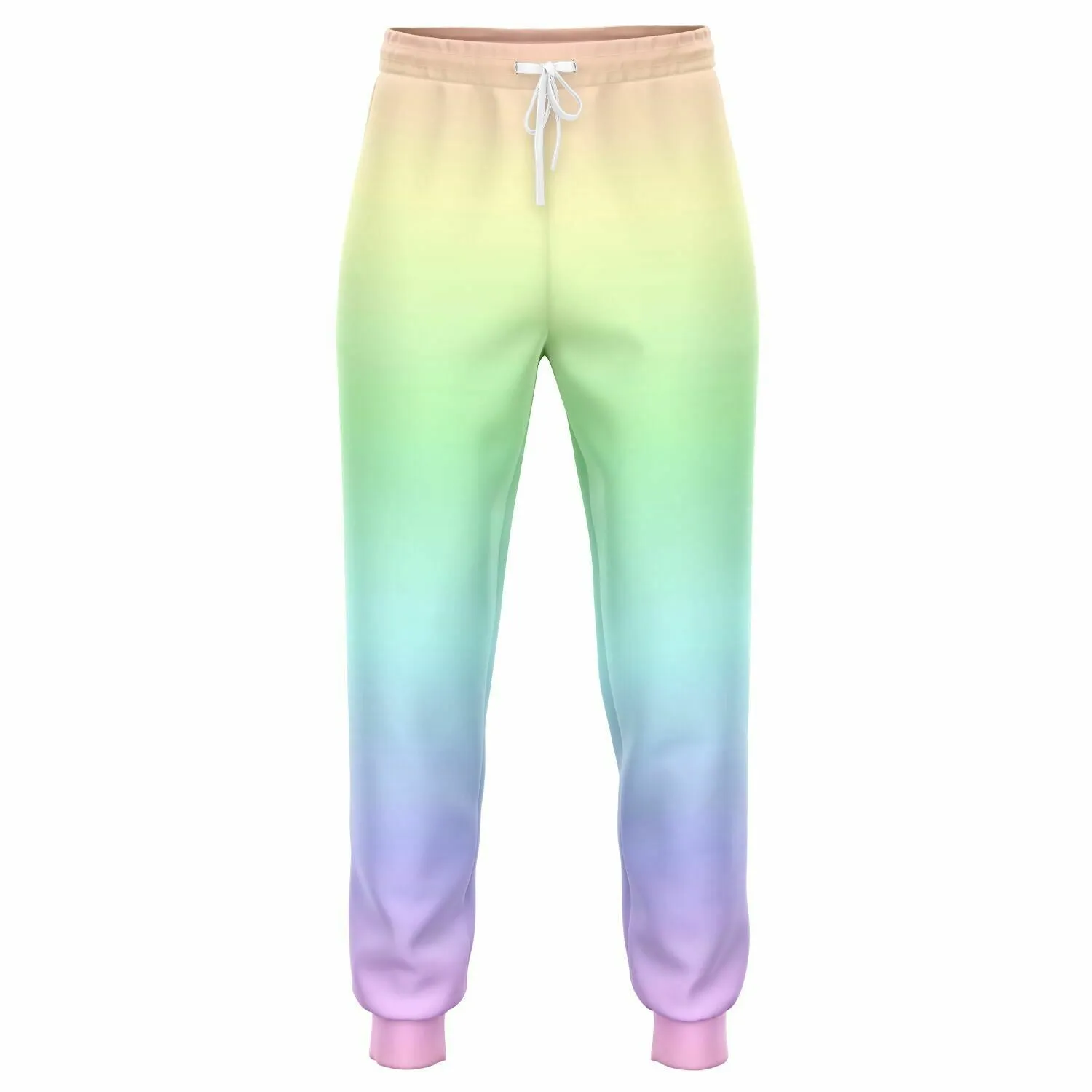 Pastel Rainbow Joggers Sweatpants with Pockets, Ombre Gradient Tie Dye Women Men Fleece  Comfy Cotton Sweats Pants Loungewear