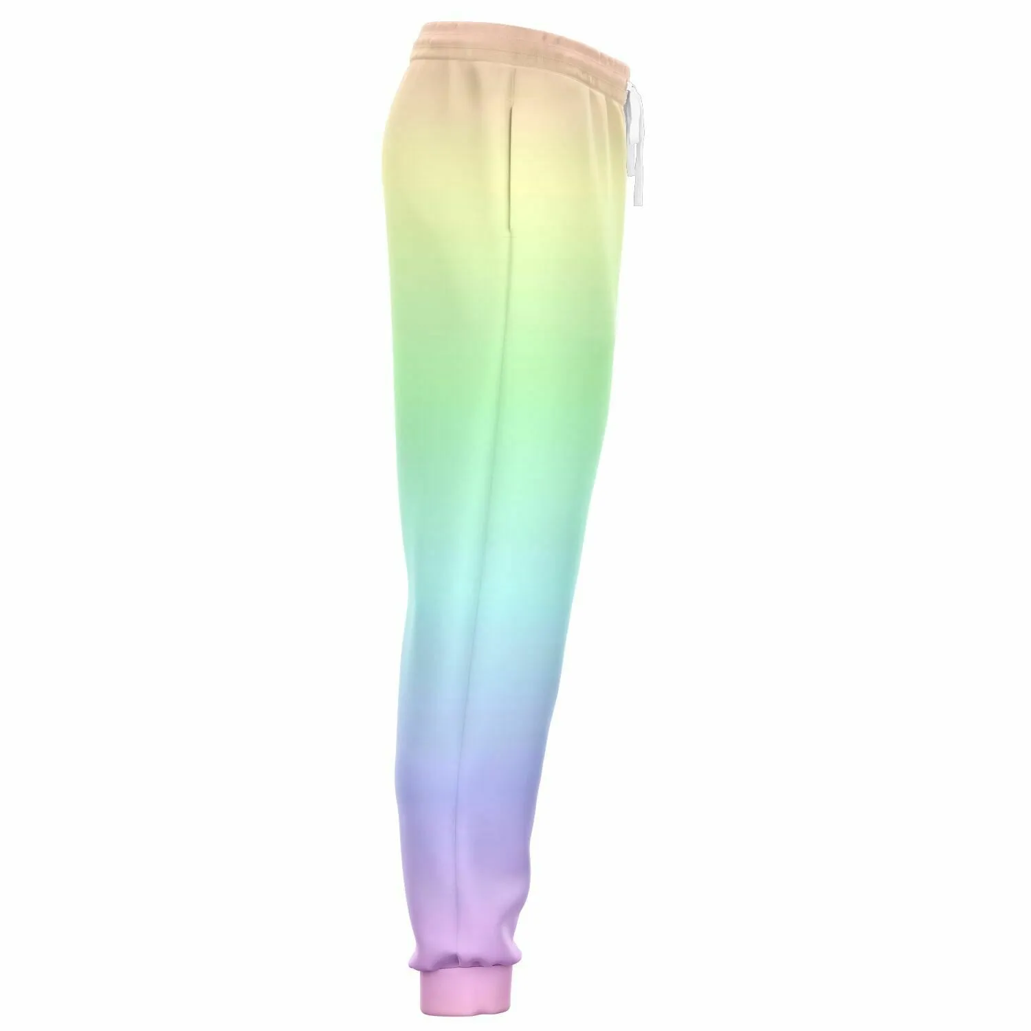 Pastel Rainbow Joggers Sweatpants with Pockets, Ombre Gradient Tie Dye Women Men Fleece  Comfy Cotton Sweats Pants Loungewear