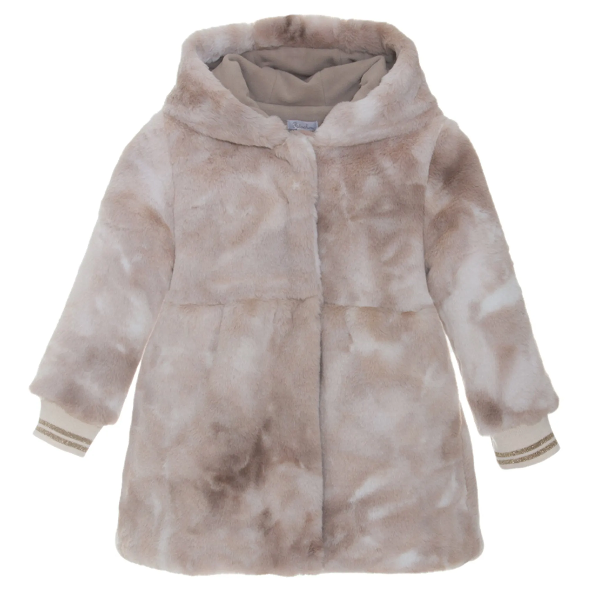 Patachou Beige Faux Fur Coat