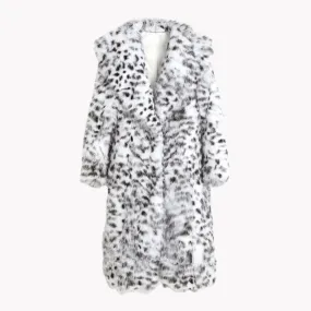 Pre Order:  Snow Leopard Faux Fur Coat