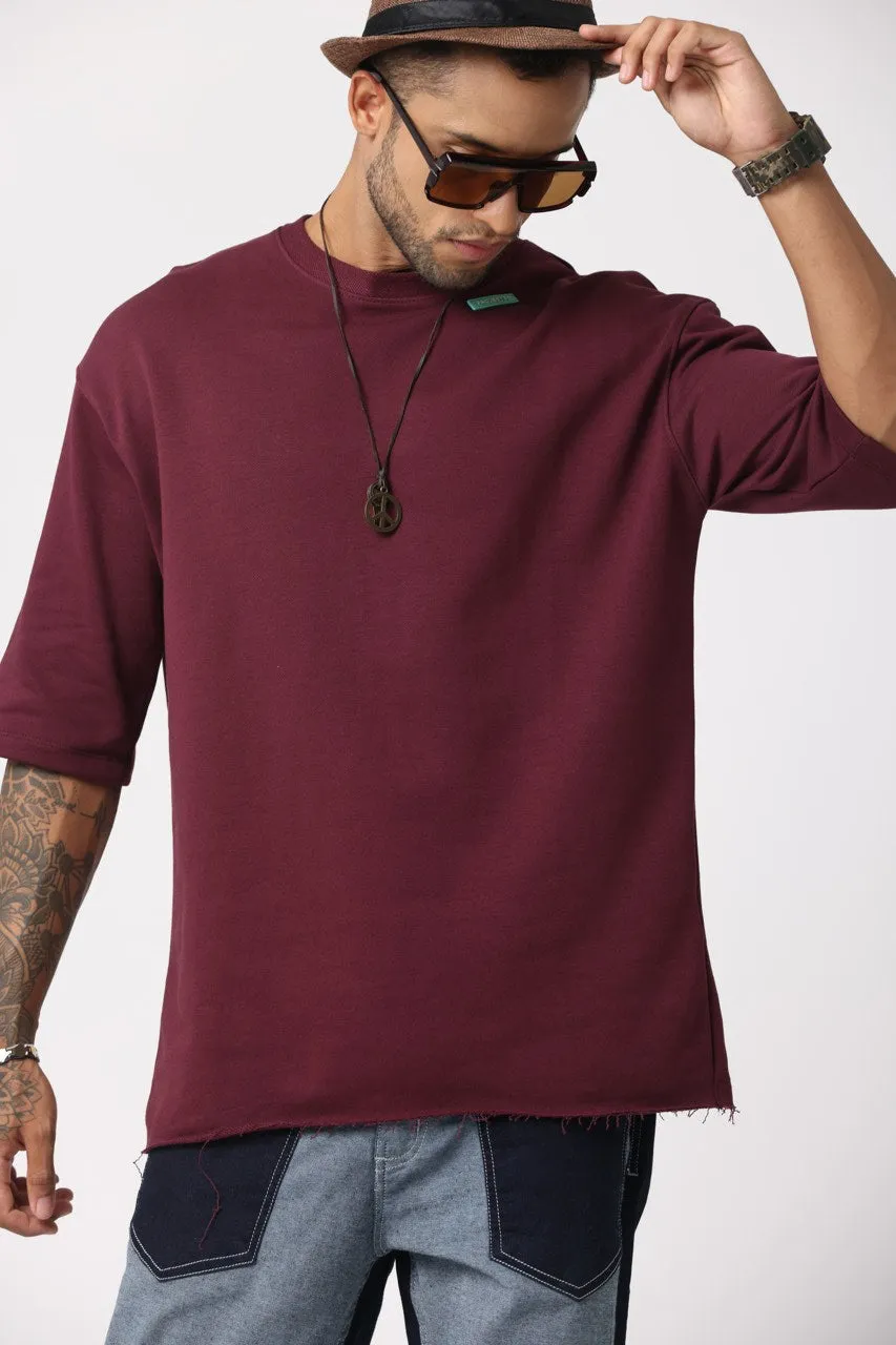 PREMIUM OVERSIZED T-SHIRT WINE BERRY