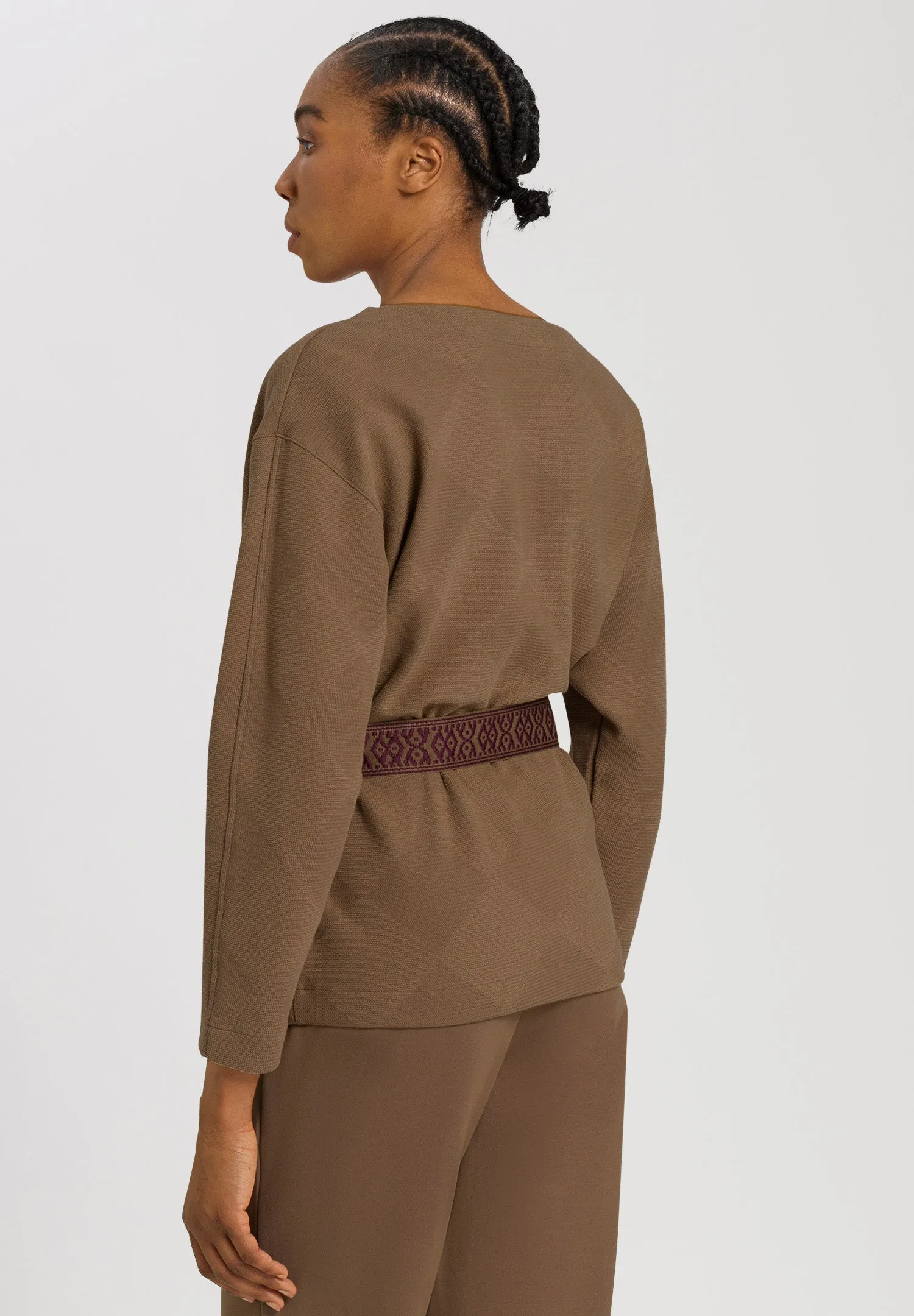 Pure Comfort Belted Cardigan | Walnut 78679-2821