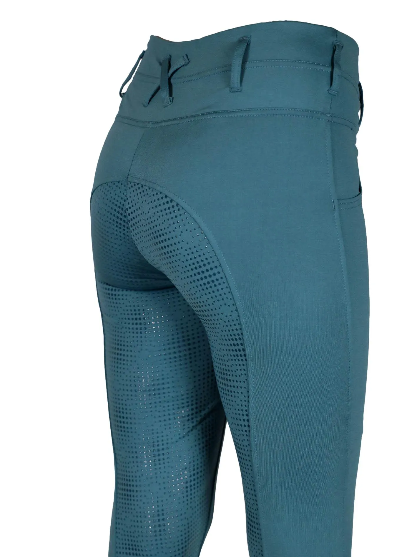 "Alice" Riding tights in Dark Teal with or without silicone seat grip