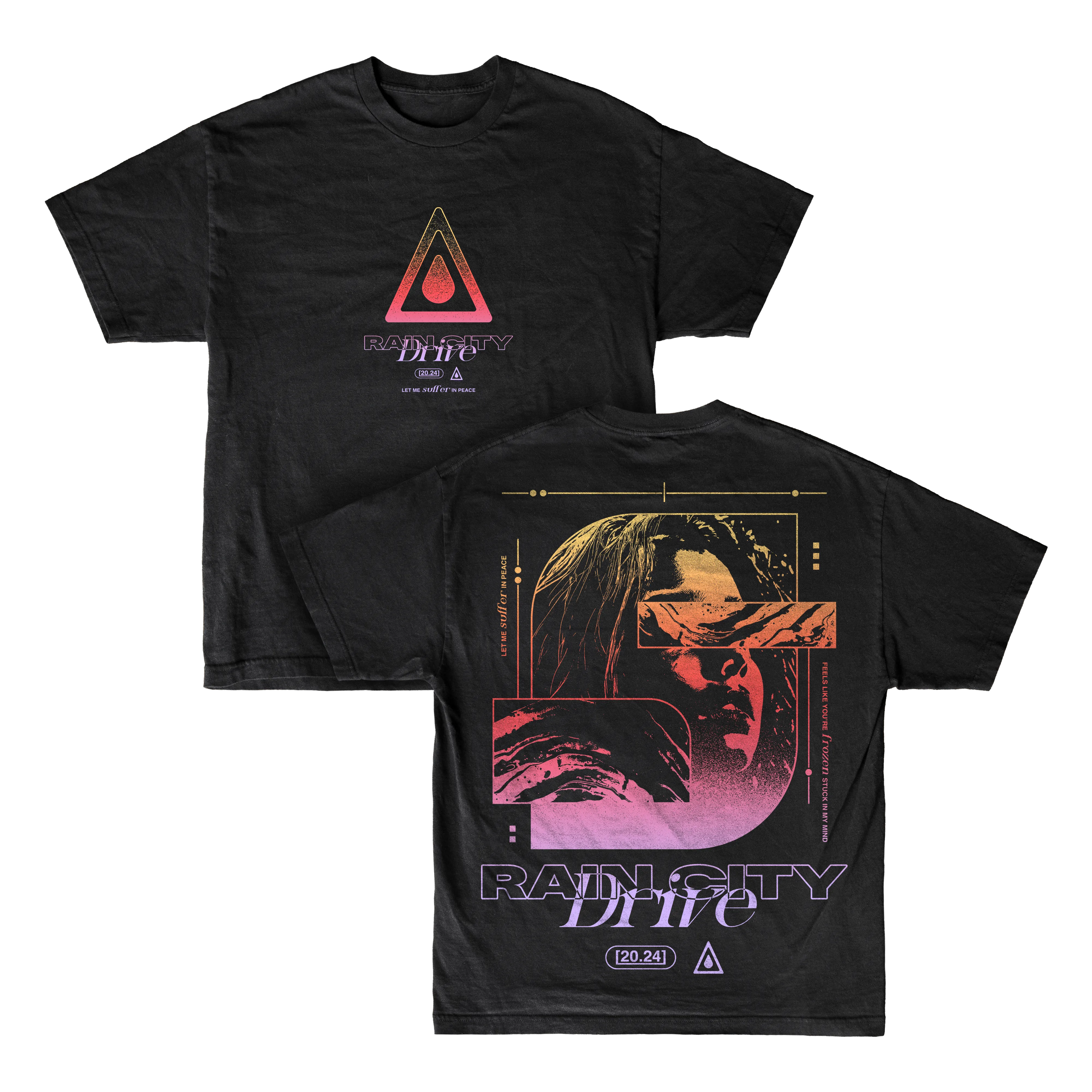 Rain City Drive - Frozen - Black T-Shirt