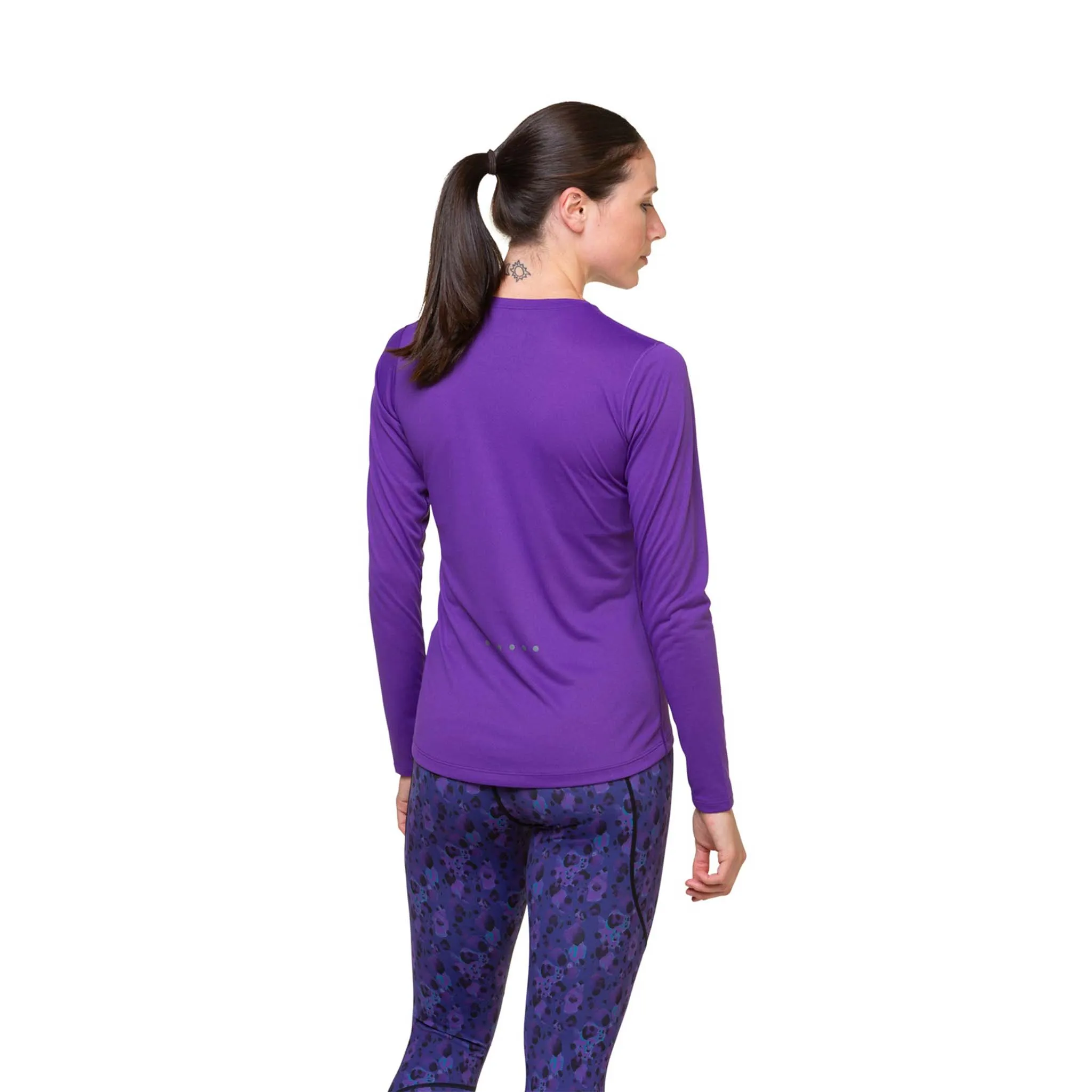 Ronhill | Women's Core L/S Tee - Regal Purple/Acid