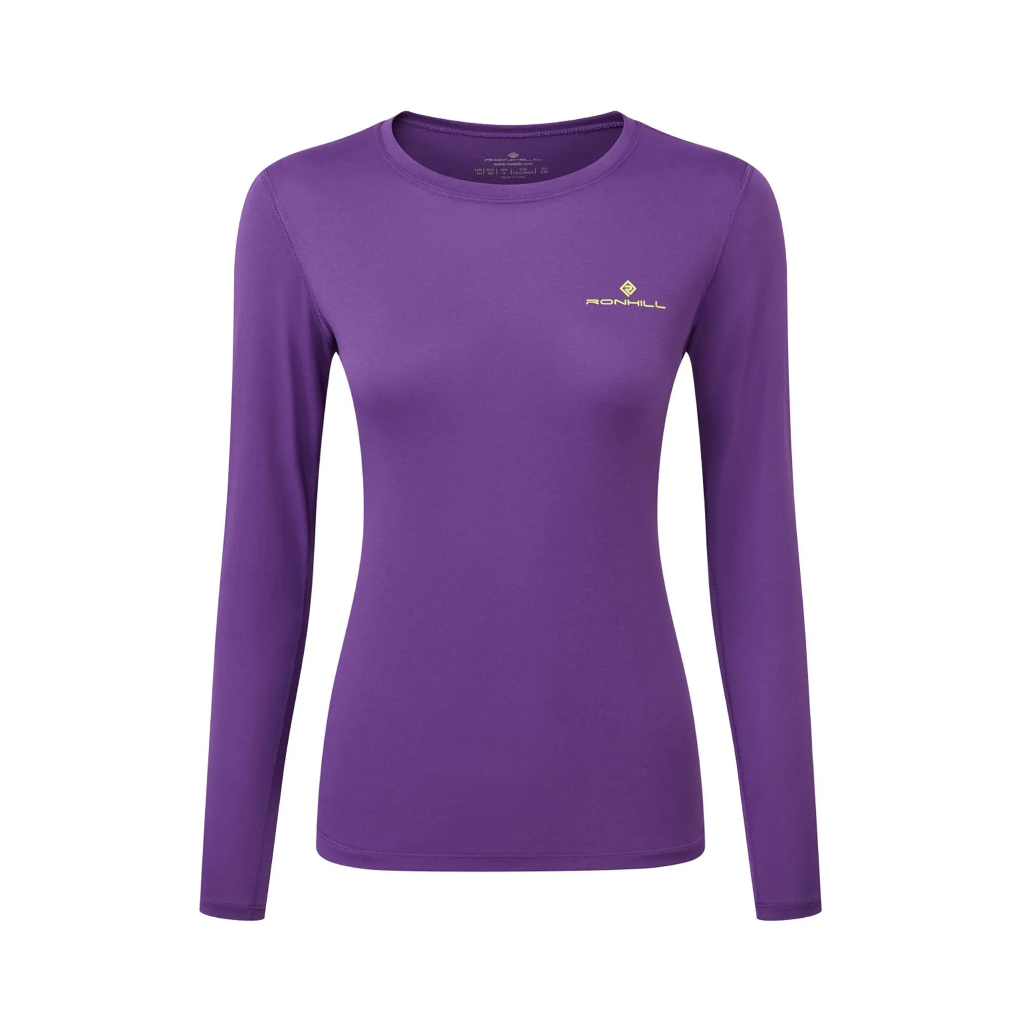 Ronhill | Women's Core L/S Tee - Regal Purple/Acid