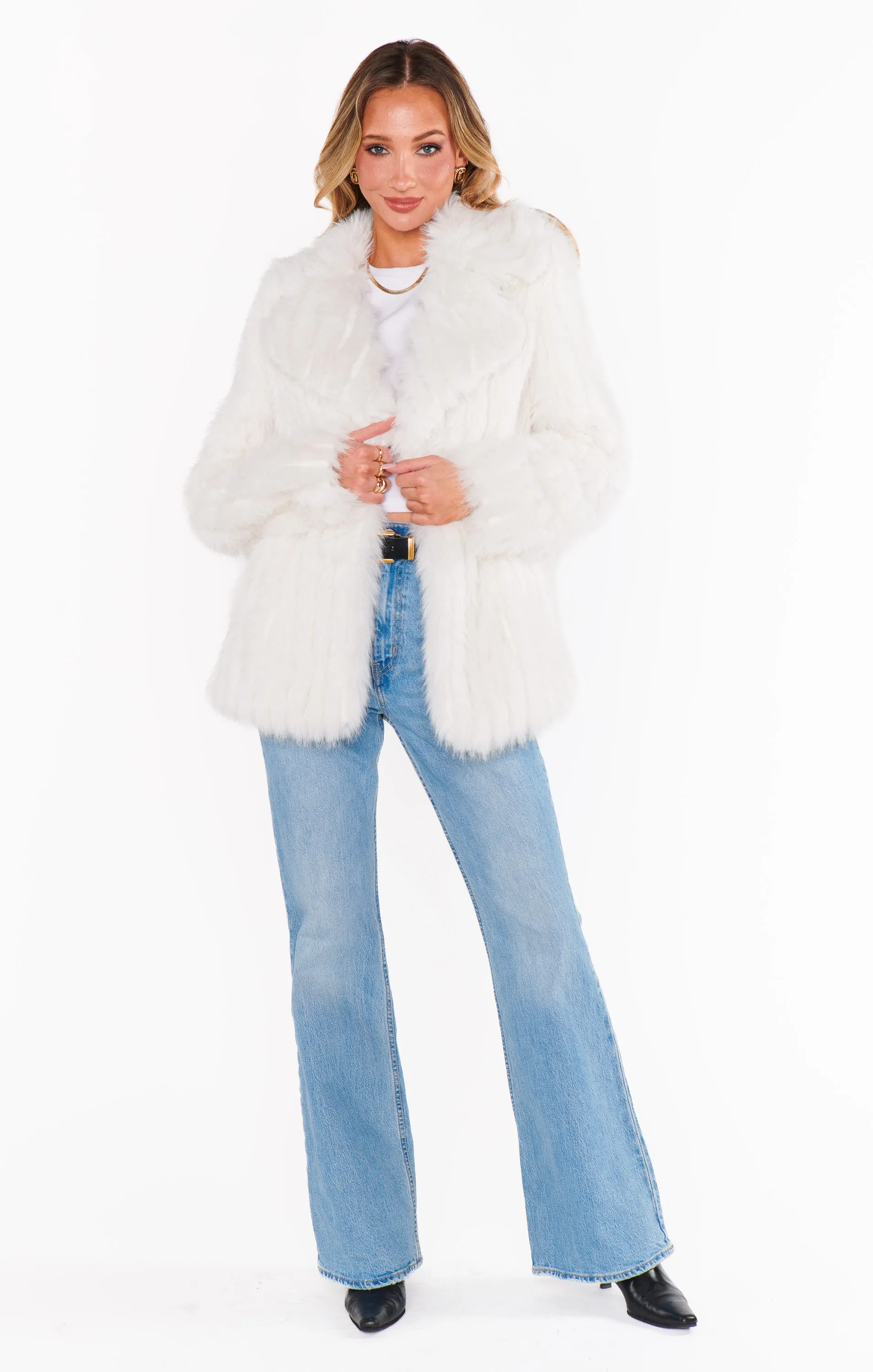 Salt Lake Fur Coat ~ White Faux Fur