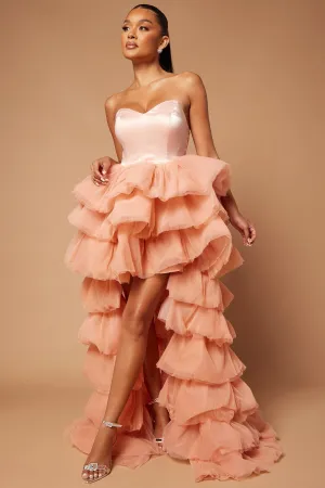 Satin Corset Tulle Gown