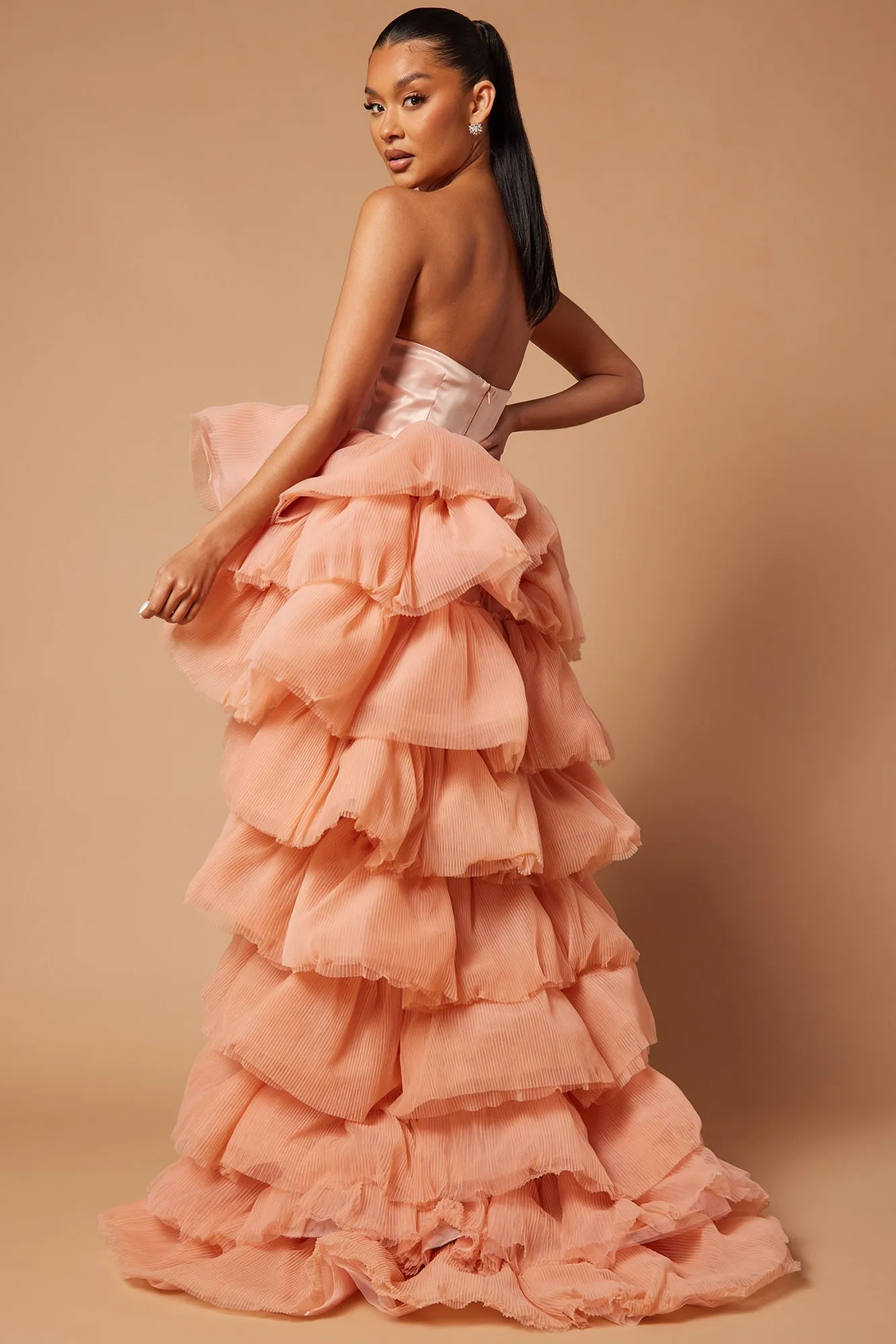 Satin Corset Tulle Gown