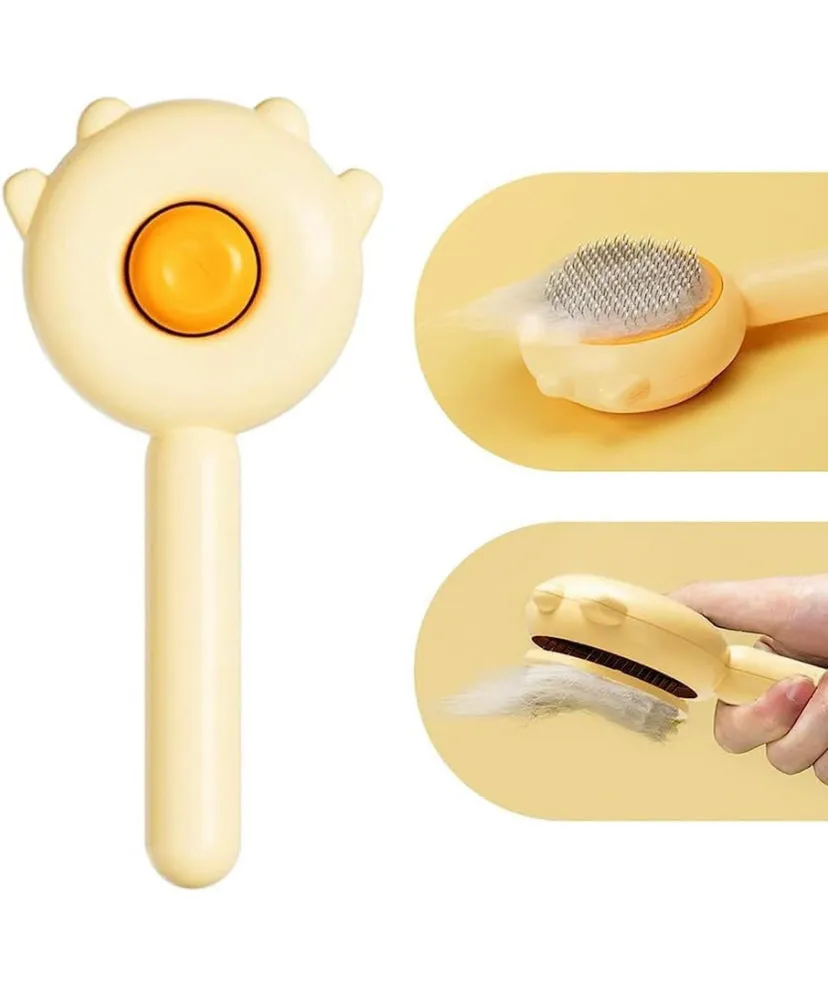 Self Cleaning Pet Brush Removes Short & Long Hair