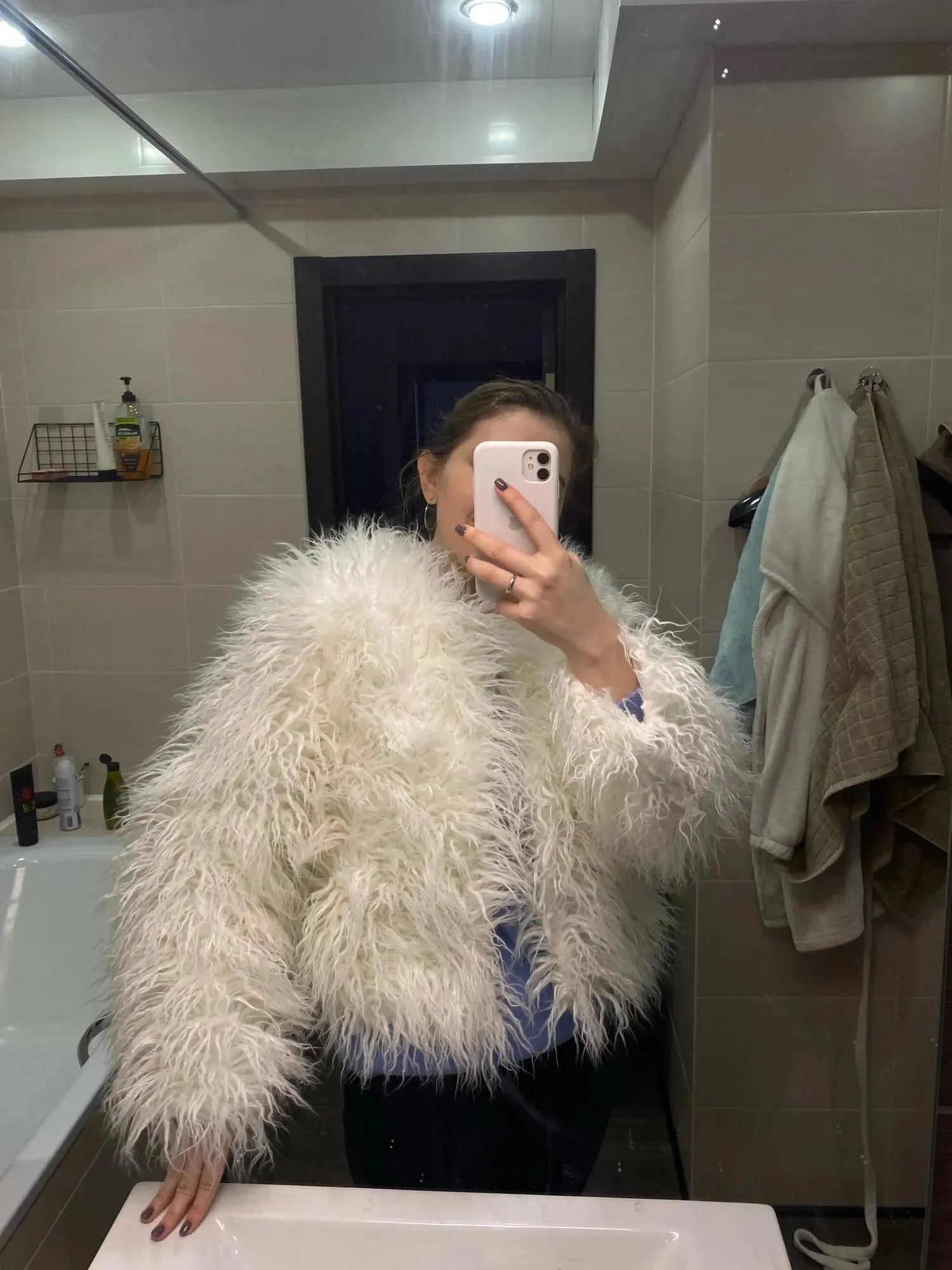 Shaggy Faux Fur Jacket Coat