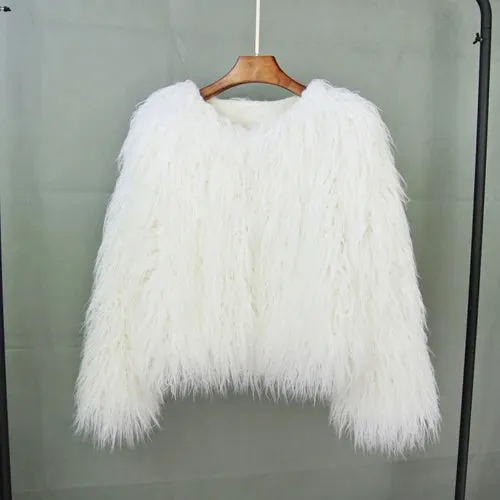 Shaggy Faux Fur Jacket Coat