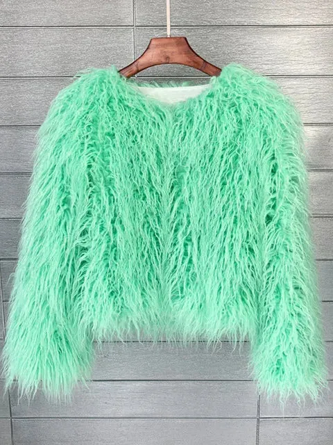 Shaggy Faux Fur Jacket Coat