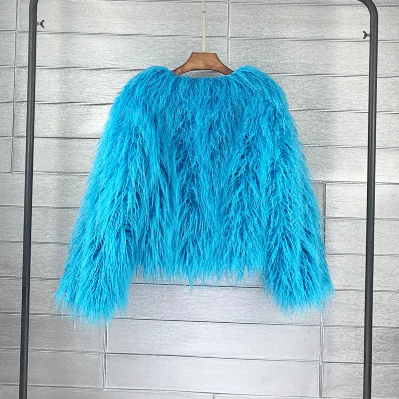 Shaggy Faux Fur Jacket Coat