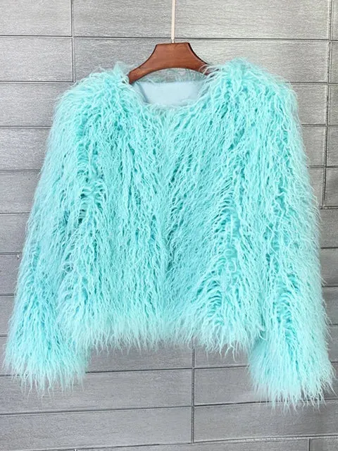 Shaggy Faux Fur Jacket Coat