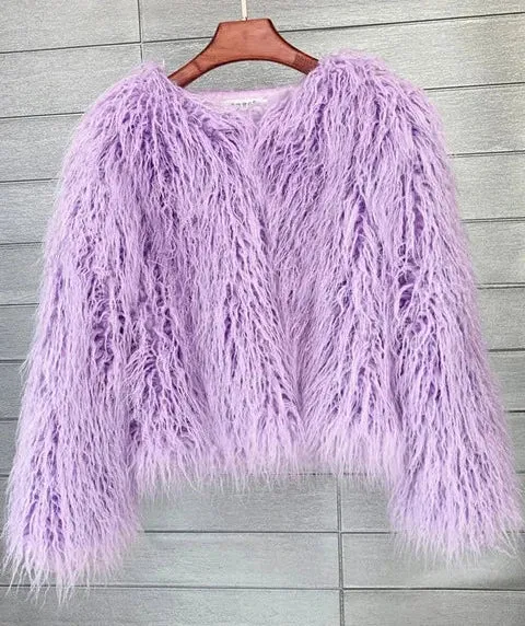 Shaggy Faux Fur Jacket Coat