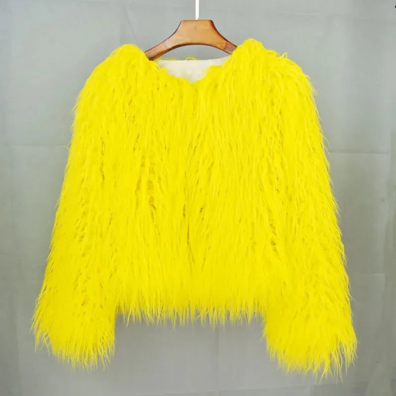 Shaggy Faux Fur Jacket Coat