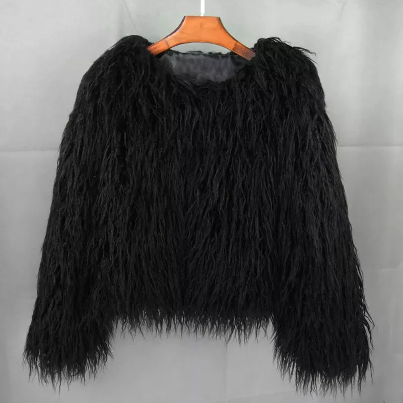 Shaggy Faux Fur Jacket Coat