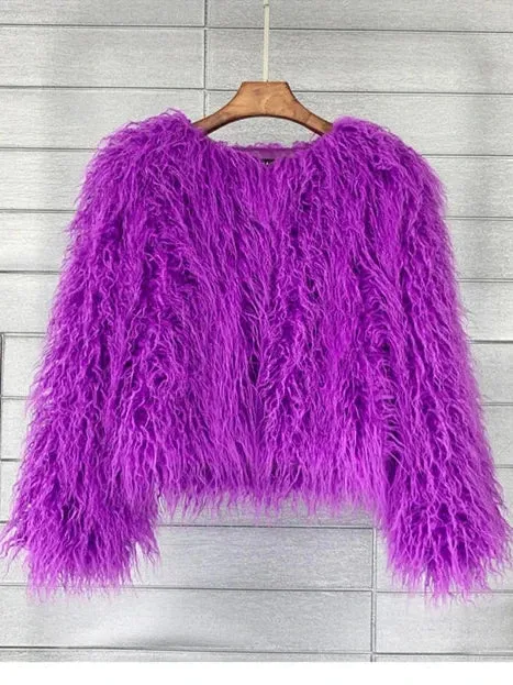 Shaggy Faux Fur Jacket Coat