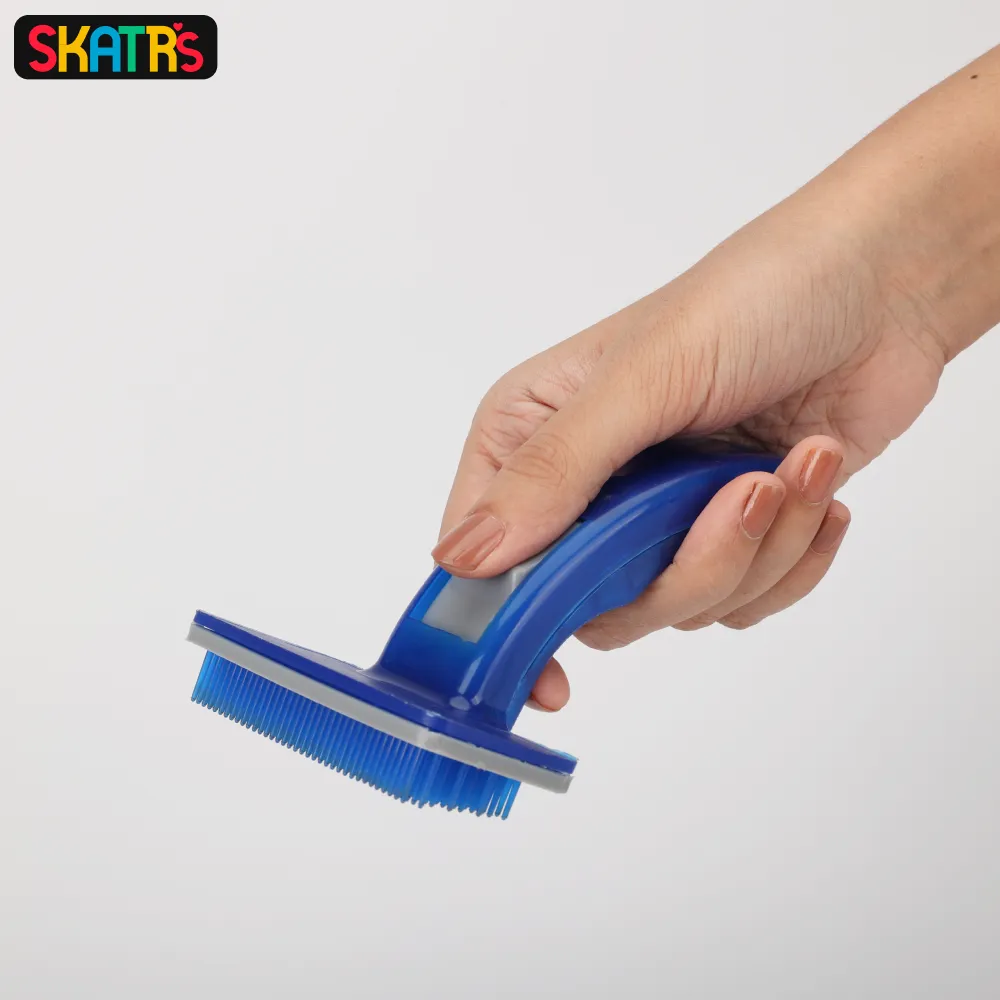 Skatrs Plastic Self Clean Slicker Brush for Dogs and Cats