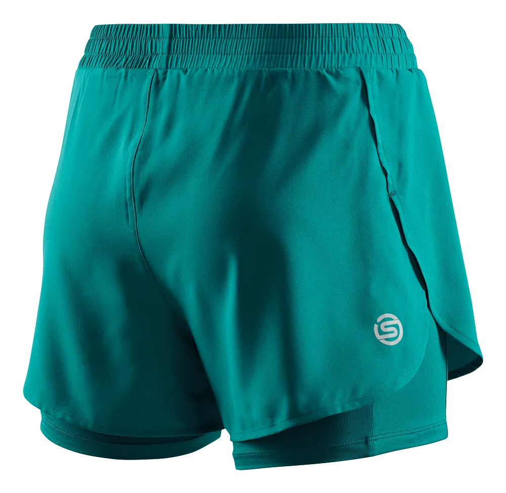 SKINS Women's Activewear X-Fit Shorts 3-Series - Lt Teal