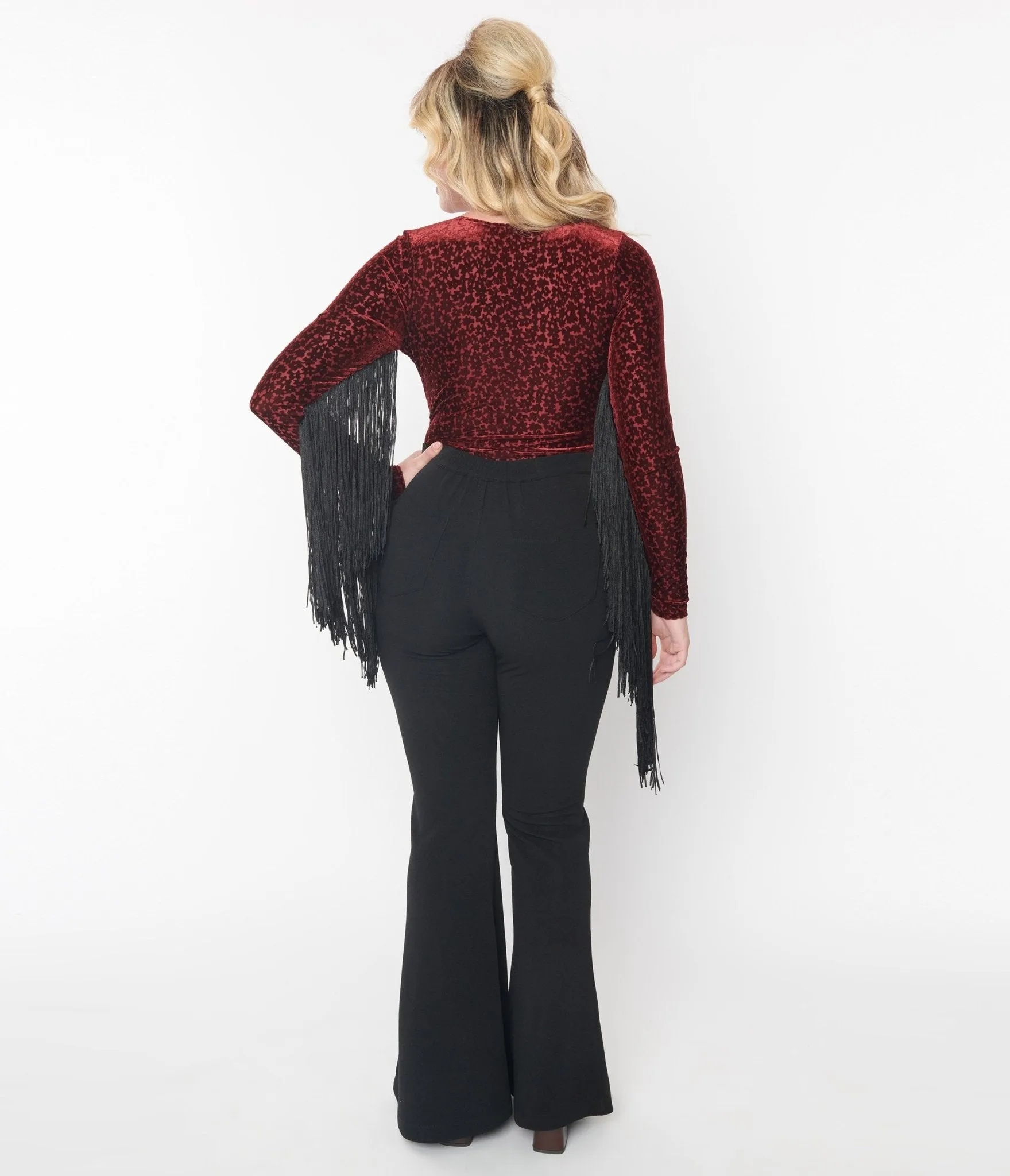 Smak Parlour 1970s Black Find Your Flare Pants