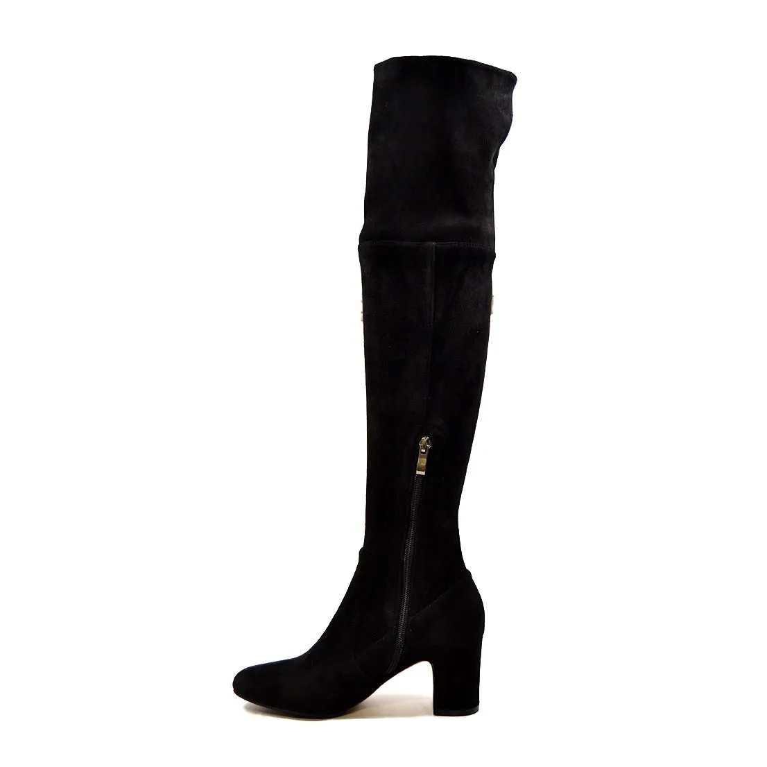 Sophia Suede Block Heel Over The Knee High Heel Boots - Stylish and Versatile