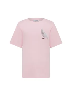 Standing Dove Print Unisex T-Shirt in Pink