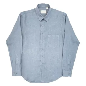 Steel Blue Linen Shirt