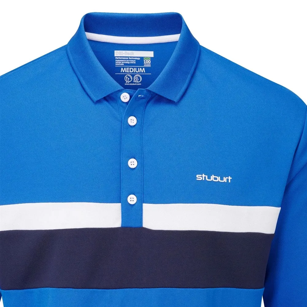 Stuburt Motion Long Sleeve Polo Shirt - Royal