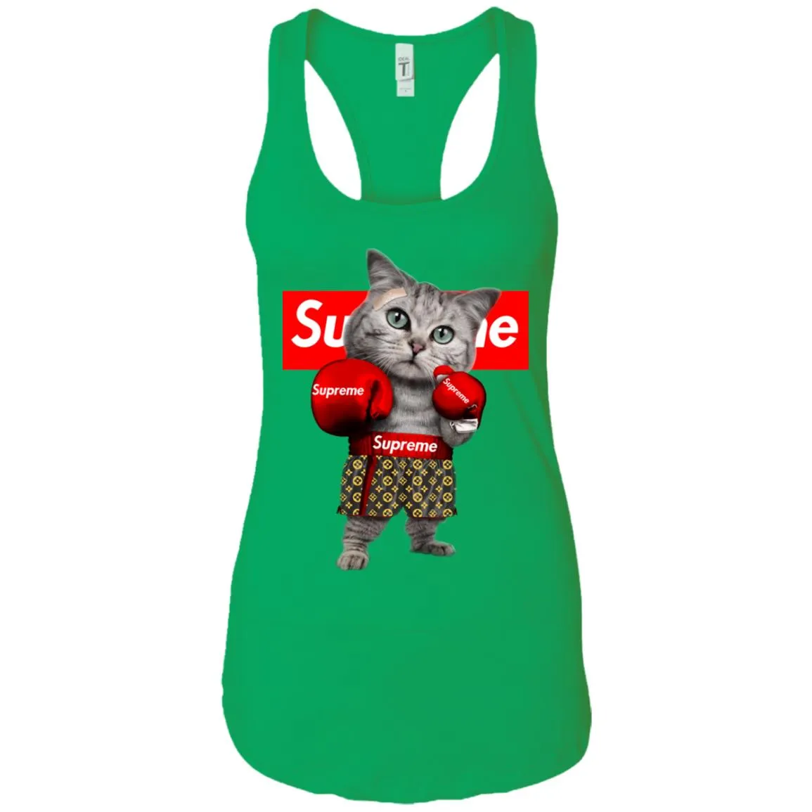 Supreme Boxing Cat Best Funny T-shirt Women Tank Top