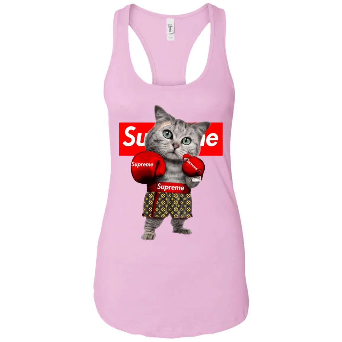 Supreme Boxing Cat Best Funny T-shirt Women Tank Top