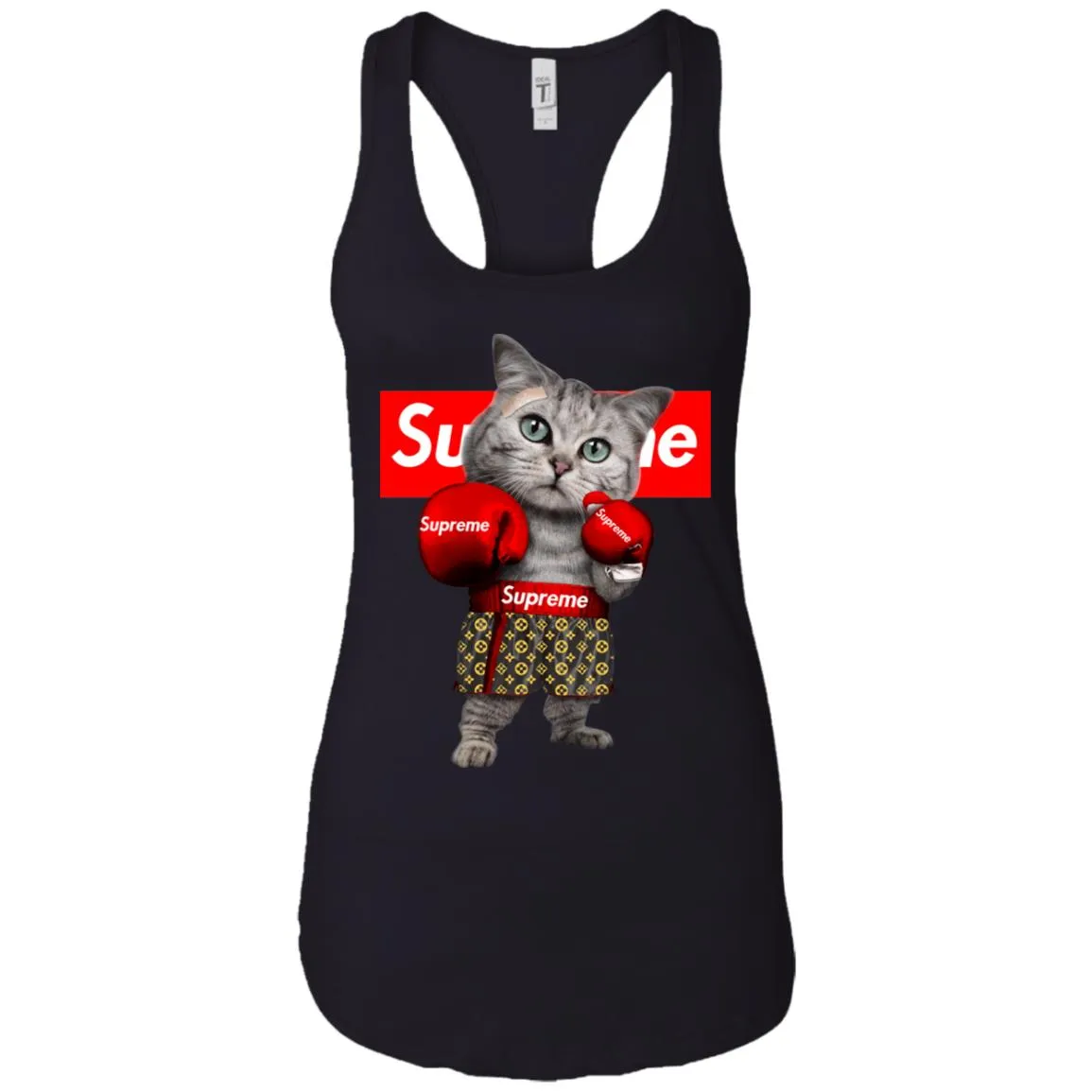 Supreme Boxing Cat Best Funny T-shirt Women Tank Top