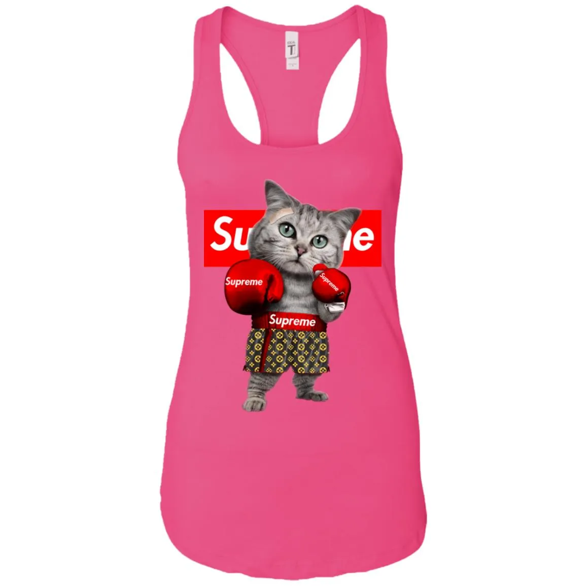 Supreme Boxing Cat Best Funny T-shirt Women Tank Top