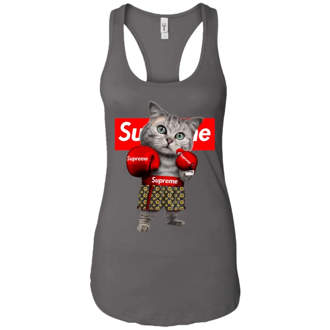 Supreme Boxing Cat Best Funny T-shirt Women Tank Top