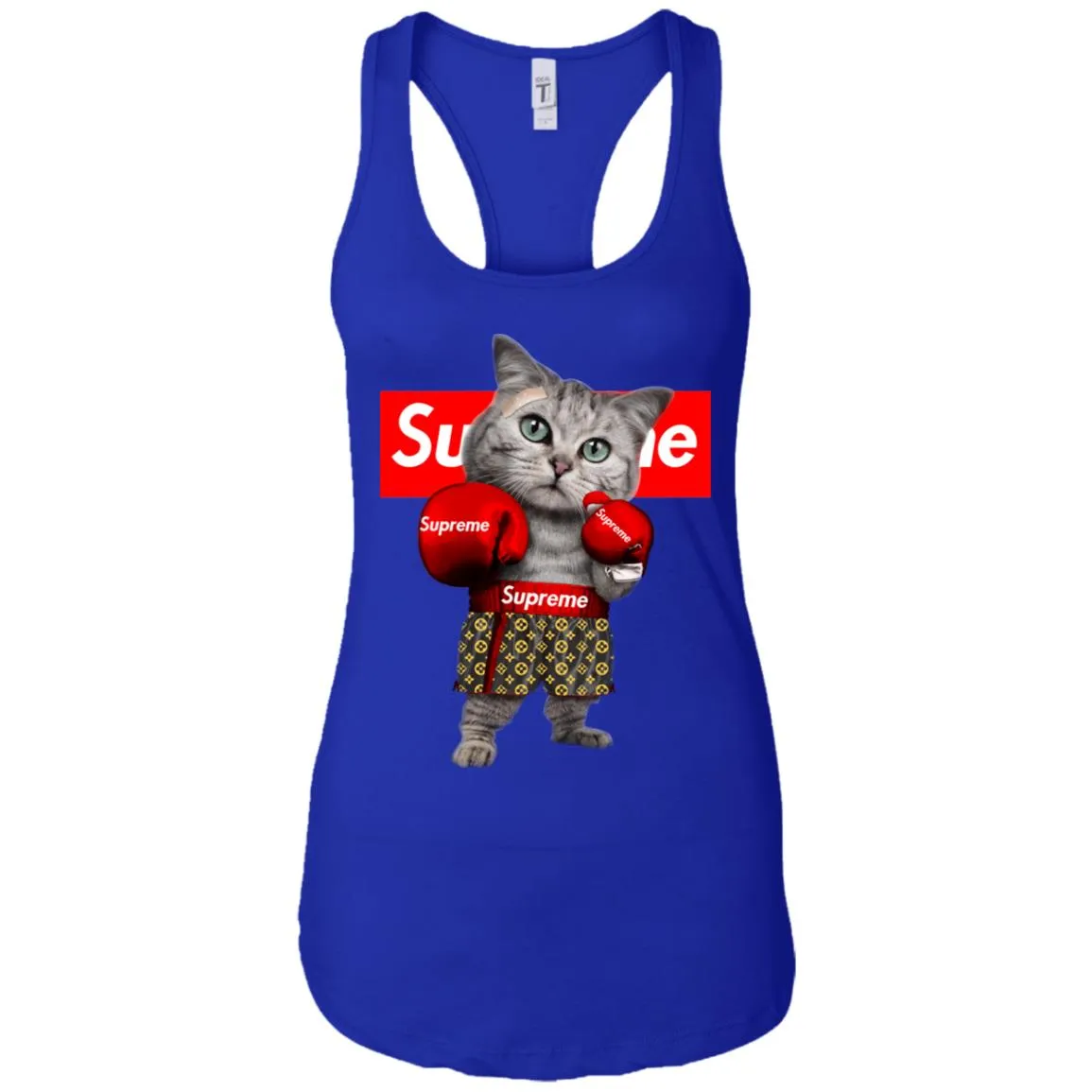 Supreme Boxing Cat Best Funny T-shirt Women Tank Top