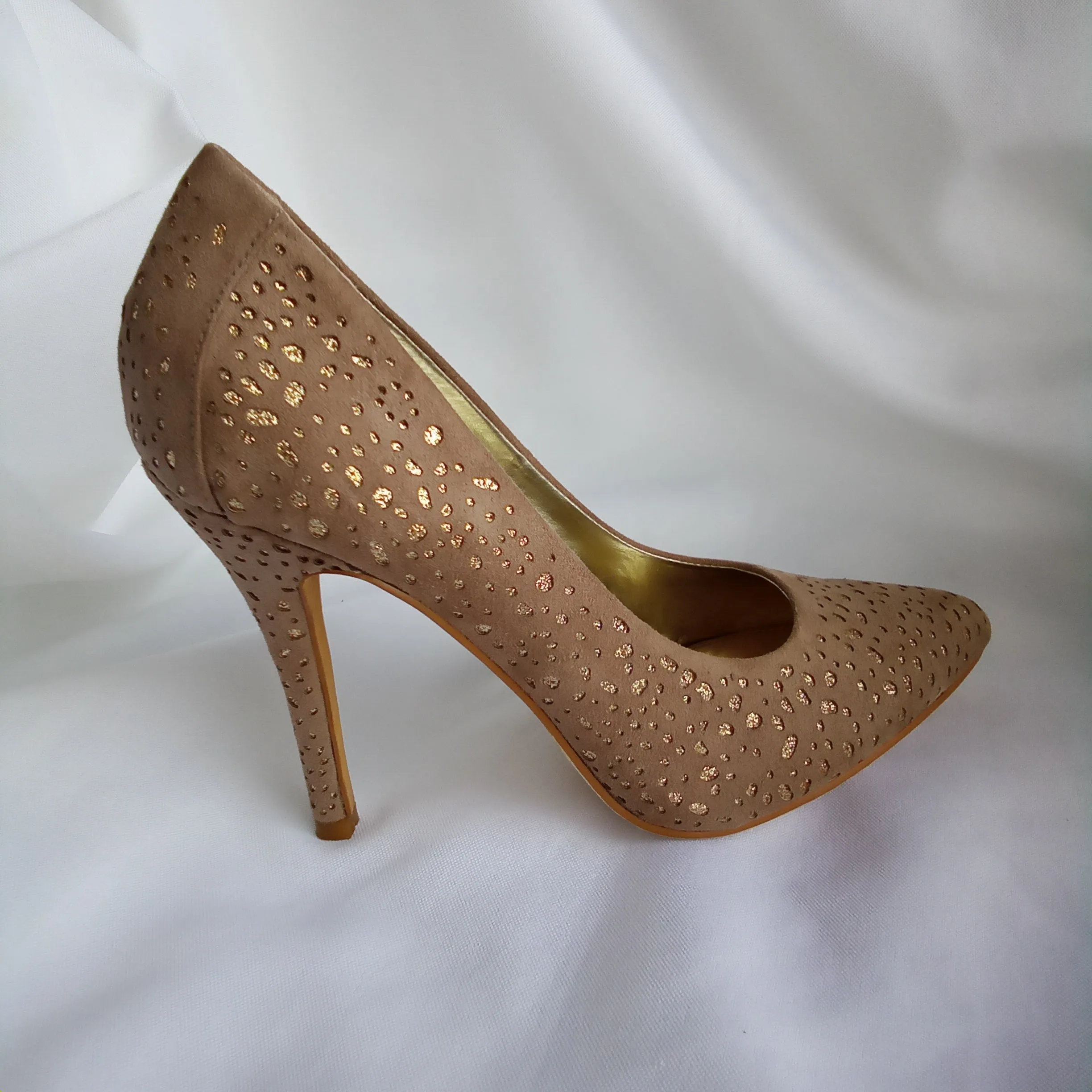 Taupe and Gold Pumps or Heels | Not Rated | Magnetism