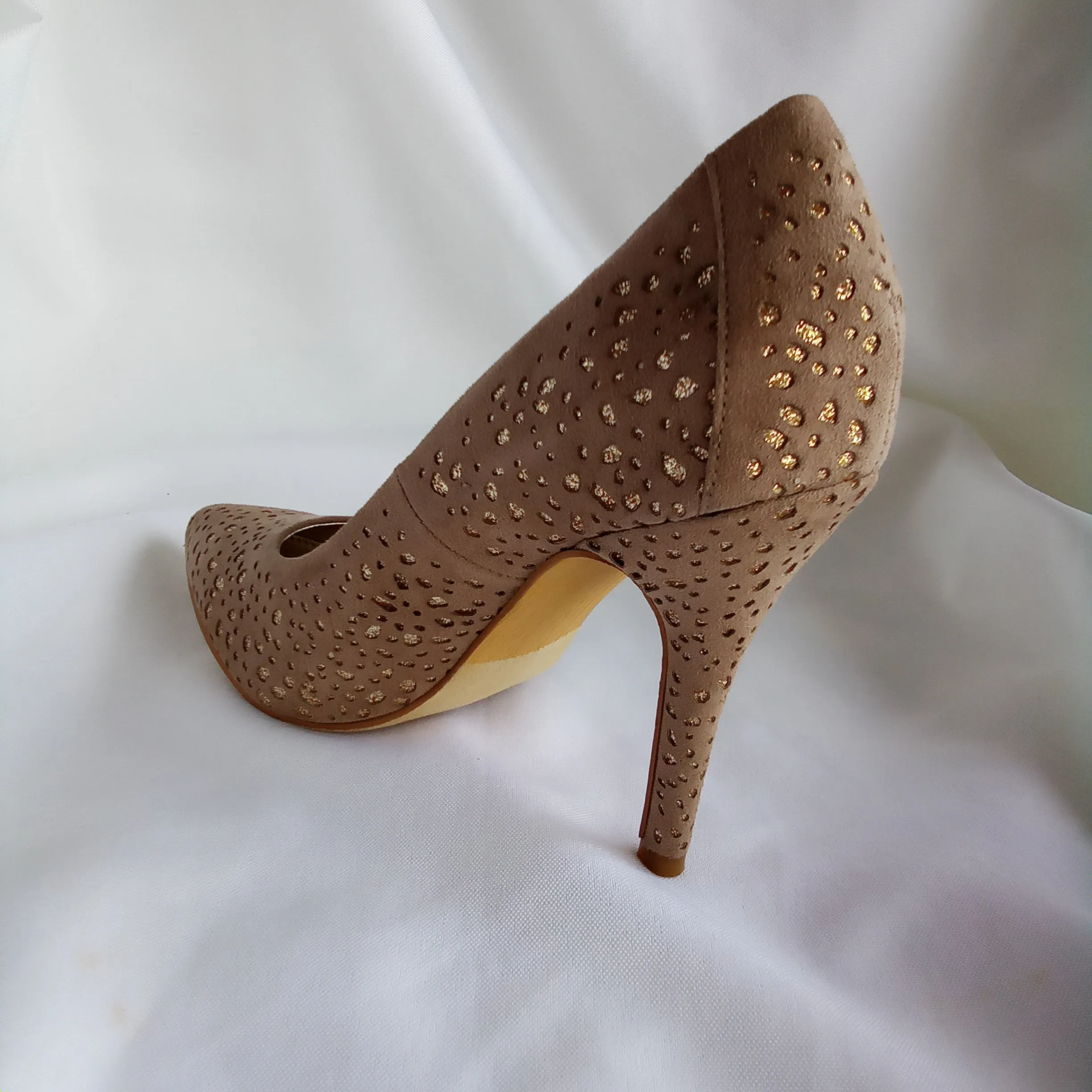 Taupe and Gold Pumps or Heels | Not Rated | Magnetism