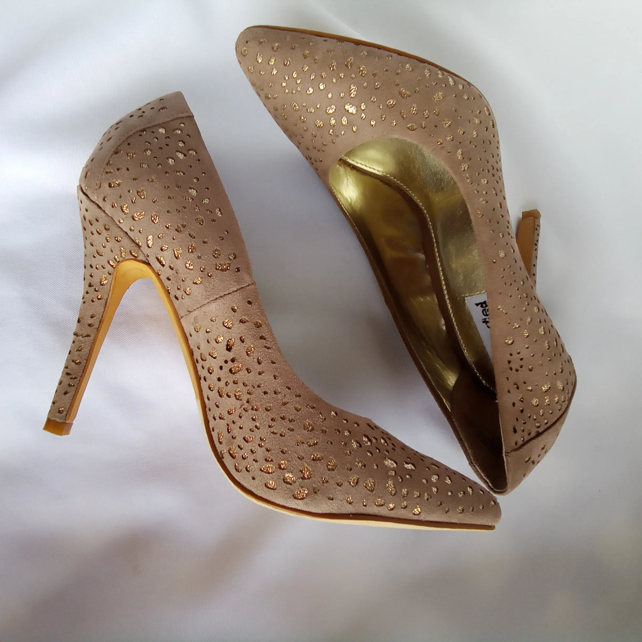 Taupe and Gold Pumps or Heels | Not Rated | Magnetism