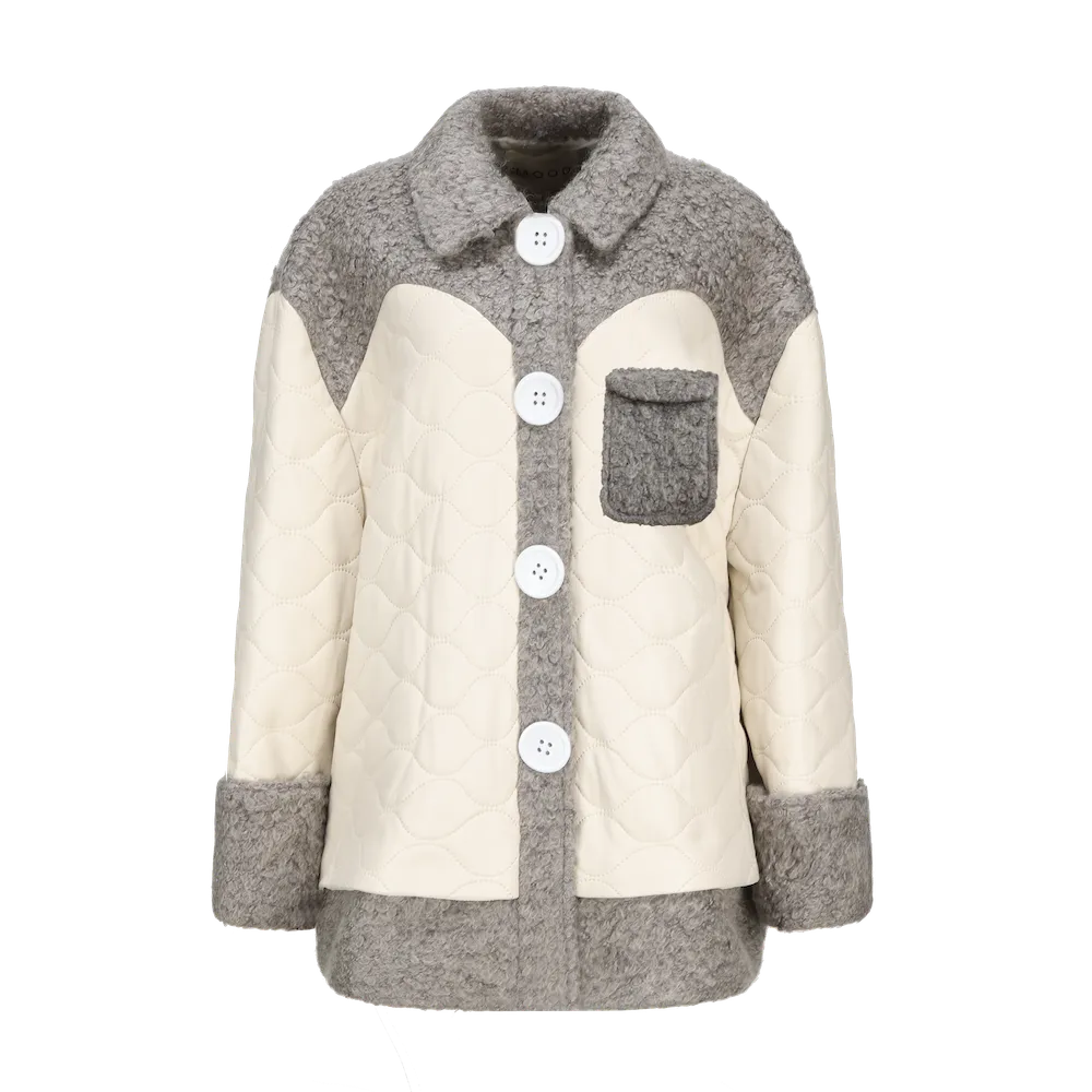 Teddy Quited Coat -Grey