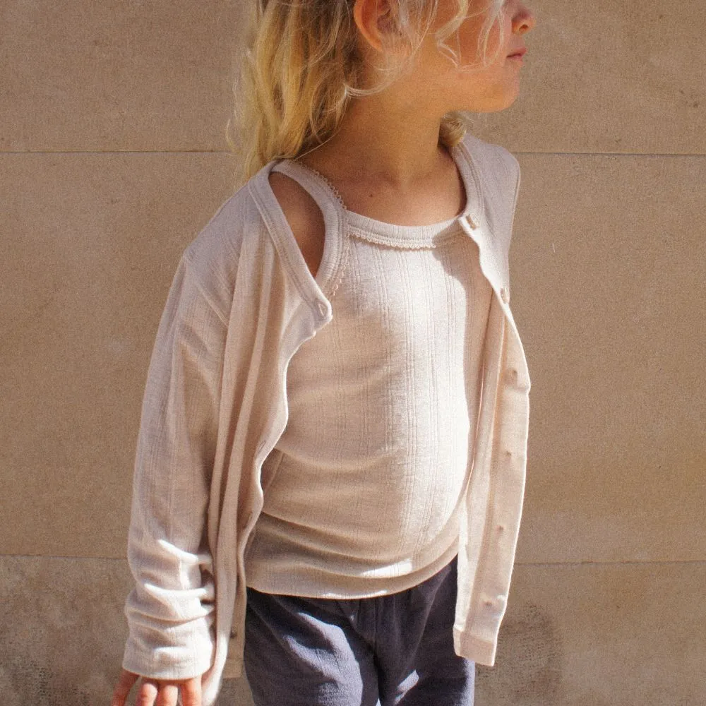 Tothemoon ☾ - Kids Cardigan - 100% Wool - Moonbeam