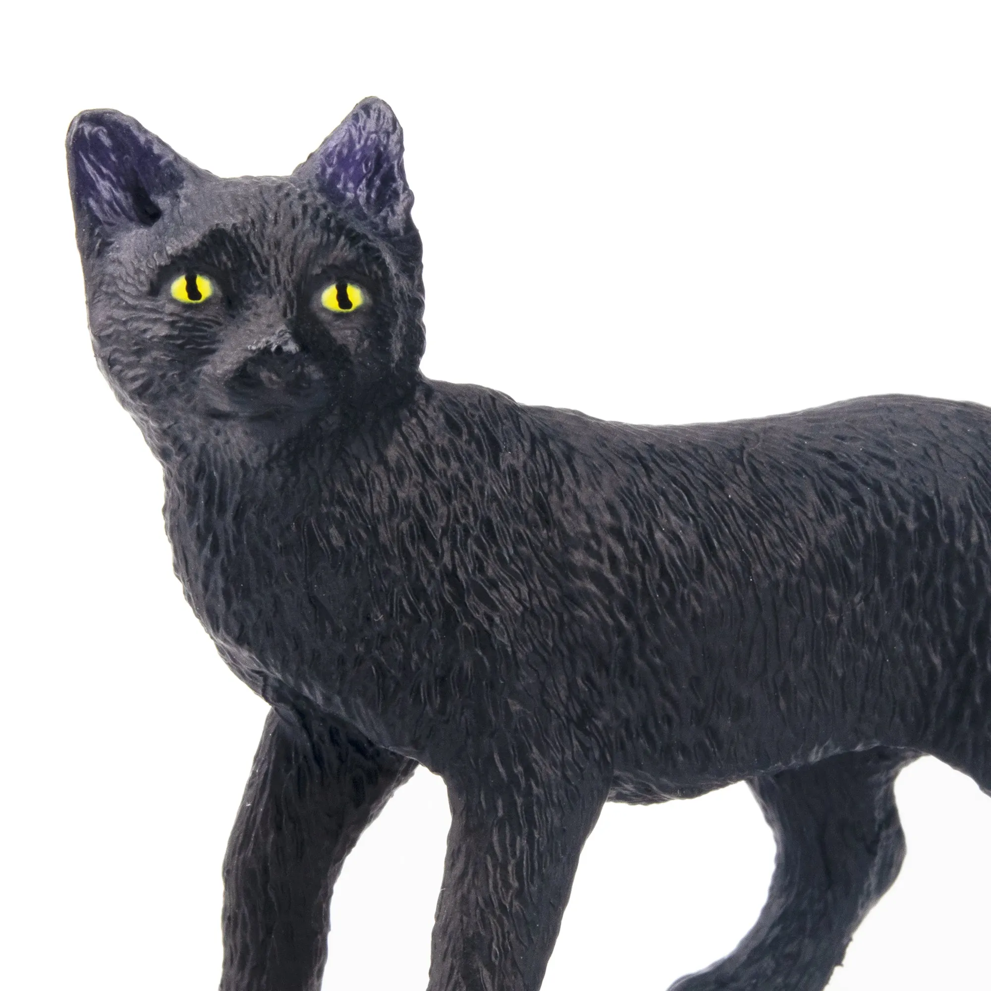 Toymany Mini Walking Black Cat Figurine Toy